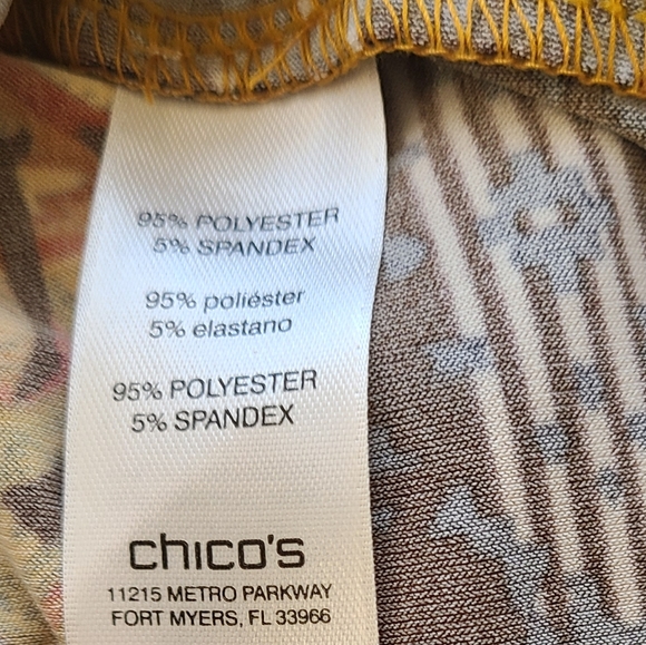 (1440) Chico's Woman's Long Sleeve Dress, Size: 0P Color: African Print - Picture 9 of 14